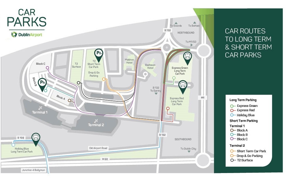 Car Parks Map Dublin Airport 100524
